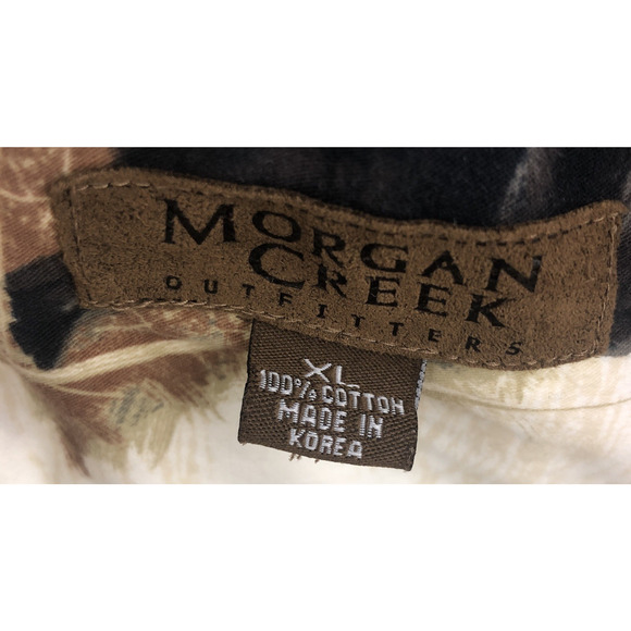 Vintage Morgan Creek Men's Shirt XL Short Sleeve AOP Duck Hunting Retriever - Picture 3 of 10